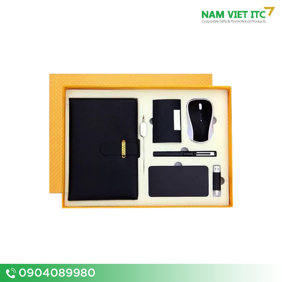 Bộ Giftset văn phòng 6 món in logo BVP01 Bộ Giftset văn phòng 6 món in logo BVP01