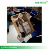 Hộp rượu gỗ thông cổ điển in logo theo yêu cầu 3 Hop ruou go thong co dien in logo theo yeu cau 3