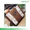 Hộp quà Tết rượu da - Thân Tình 1 Hộp đựng bằng da cao cấp có hình địa cầu