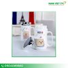 Cốc sứ có nắp tráng gương in logo BIDV