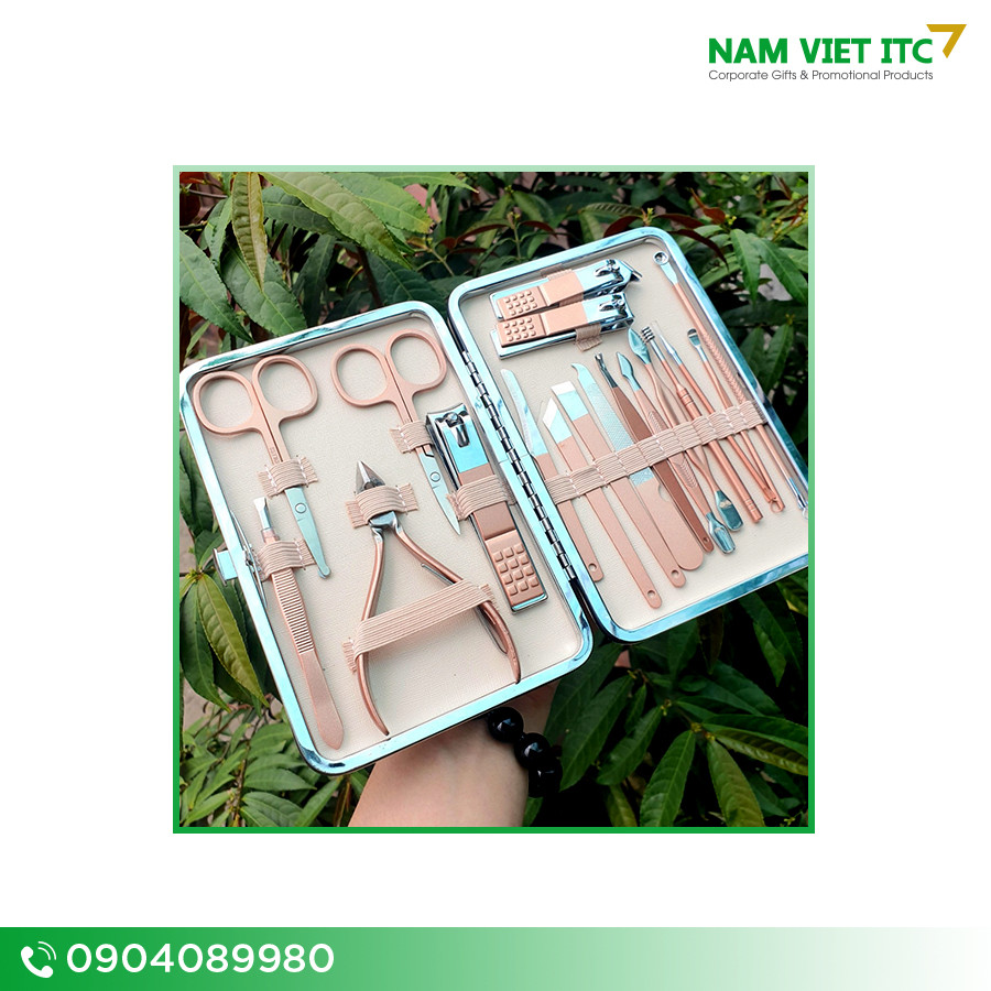 Bo kep mong tay_2 Thành phần bộ dụng cụ chăm sóc móng 18 món