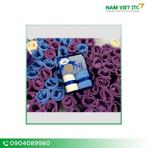 Set khăn quà tặng thêu logo PNJ